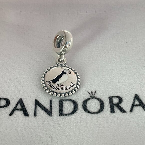 Pandora Newfoundland Puffin Charm souvenir Jewellery Gifts Sterling Silver - Picture 1 of 3